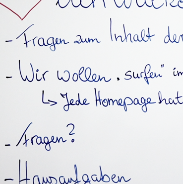 Achtung: Hausaufgaben